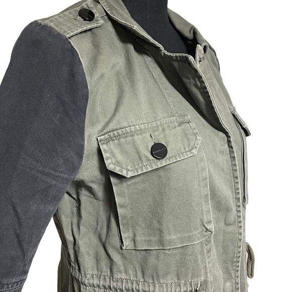 Anthropologie Sanctuary Green and Black Embroidered Utility Anorak Jacket - Picture 3 of 8